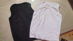 black and blue white tank top