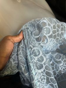 Light Blue Lace Blouse