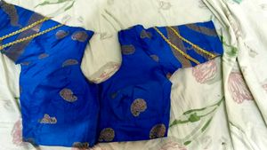 Vibrant Blue Silk Blouse