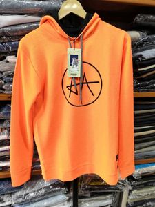 Men's Orange Graphic Hoodie