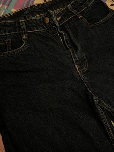 Dark Blue Straight Fit Denim Jeans