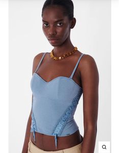 Dior Blue Denim Lace Corset