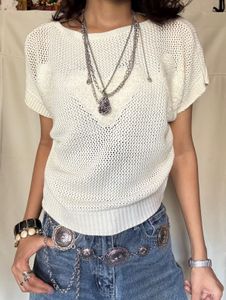 Cream knit heart sweater