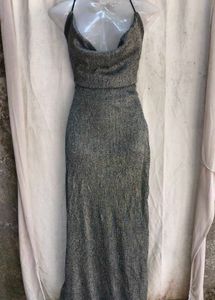 Sparkly Cowl Neck Maxi Dress