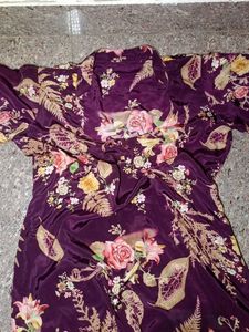 Floral Print  silk suit