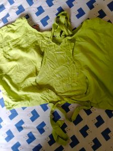 Lime Green Ethnic Blouse
