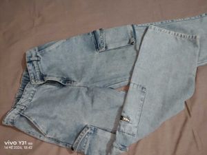 💙 Trendy Light Blue Cargo Style Jeans 💙💙