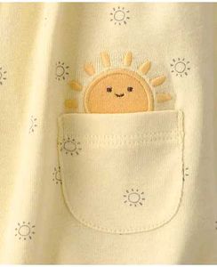 Adorable Yellow Sun Romper for Baby Girl