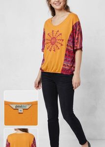 Vibrant Orange Ethnic looking top