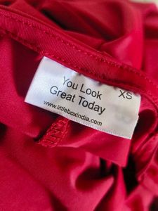 Elegant Red Square Neck Maxi Dress