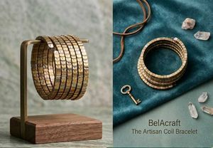 Sale_Chunky Silver Tone Coil Bracelet