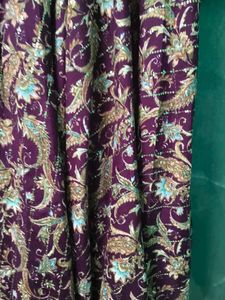 Elegant Paisley Print Gown