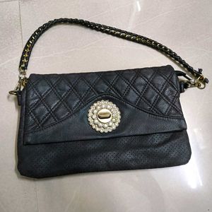 Black Embellished Clutch