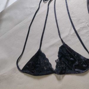 Lace Trim Bikini Set