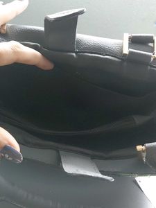 Gray Satchel Handbag
