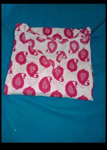 White & Pink Paisley Print Kurta