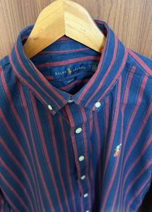 Classic Striped Ralph Lauren Button-Down Shirt