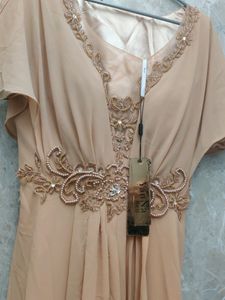 **PRICE DROP** Beige Color Brand New Gown/1piece D