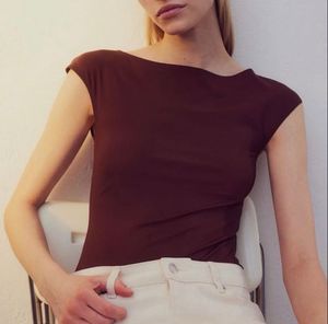 H&amp;M Brown Cap Sleeve Bodysuit