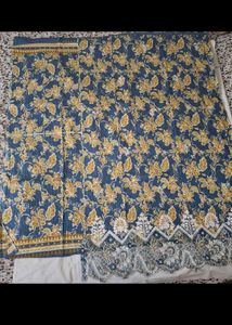 Yellow Printed Kurta Set with Dupatta