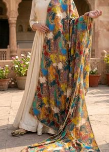 brand new Vibrant Paisley Print heavy Dupatta