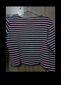 Striped Button-Up Cardigan