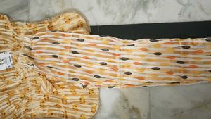 Cute Yellow Floral Print Kaftan Set