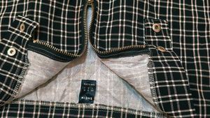 Checkered Mini Skirt with leather top set