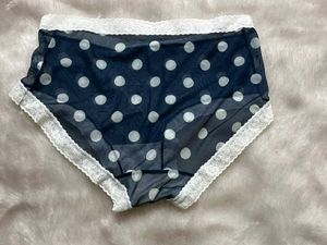 Cute Polka Dot Lace Trim Briefs