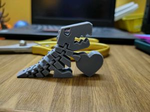 3D Printed Dinosaur with Heart