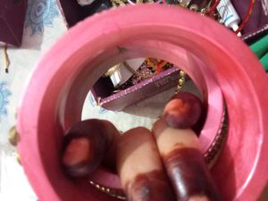 Sparkling big pink lac Bangle Set