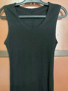 Sleeveless Black Midi Dress
