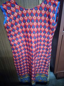 Printed red Kurti