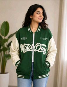 💚 Vintage Green Varsity Jacket💛