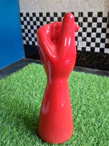 Red Thumbs Up Ceramic Showpiece