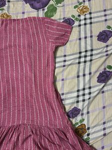 Chic Pink Striped Dress