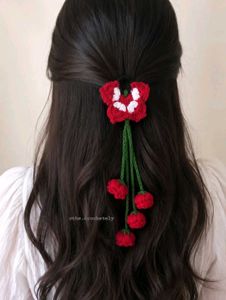 Handmade Crochet Flower Hair Ties