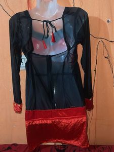 Stylish Red &amp; Black Kurta
