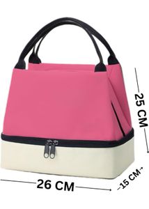 Pink &amp; Beige Tiffin Bag