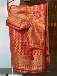 Beautiful Red & Gold Brocade Saree