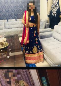 Blue Embroidered Lehenga Choli