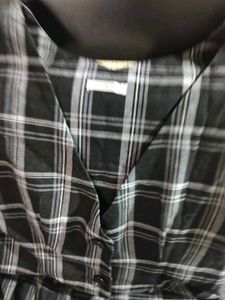 Plaid Button-Down Dress