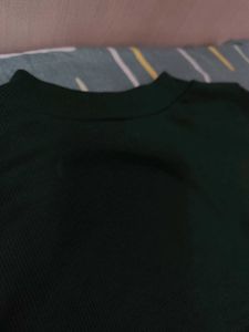 Dark Green Ruched Top
