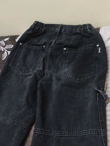 Stylish Black Cargo Jeans