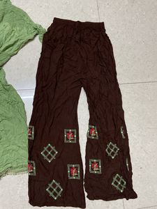 Elegant Green Kurta Set with Embellished Pants