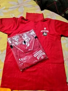 Stylish Red Polo Shirt with French Bulldog Print