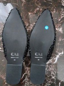 Sparkling Black Mules Heels