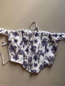 Floral Print Corset Top