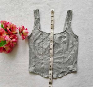 H&amp;M : Sparkling Silver Sequin Cami Top