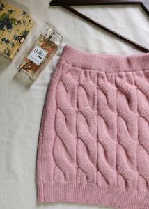 Twist Detail Cable Knit Pencil Skirt🇸‌🇦‌🇱‌🇪